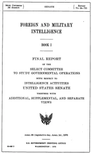Final Report Of The Church Committee
