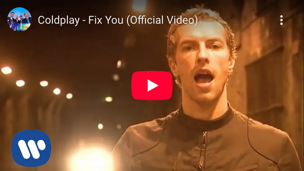 Fix You video screenshot