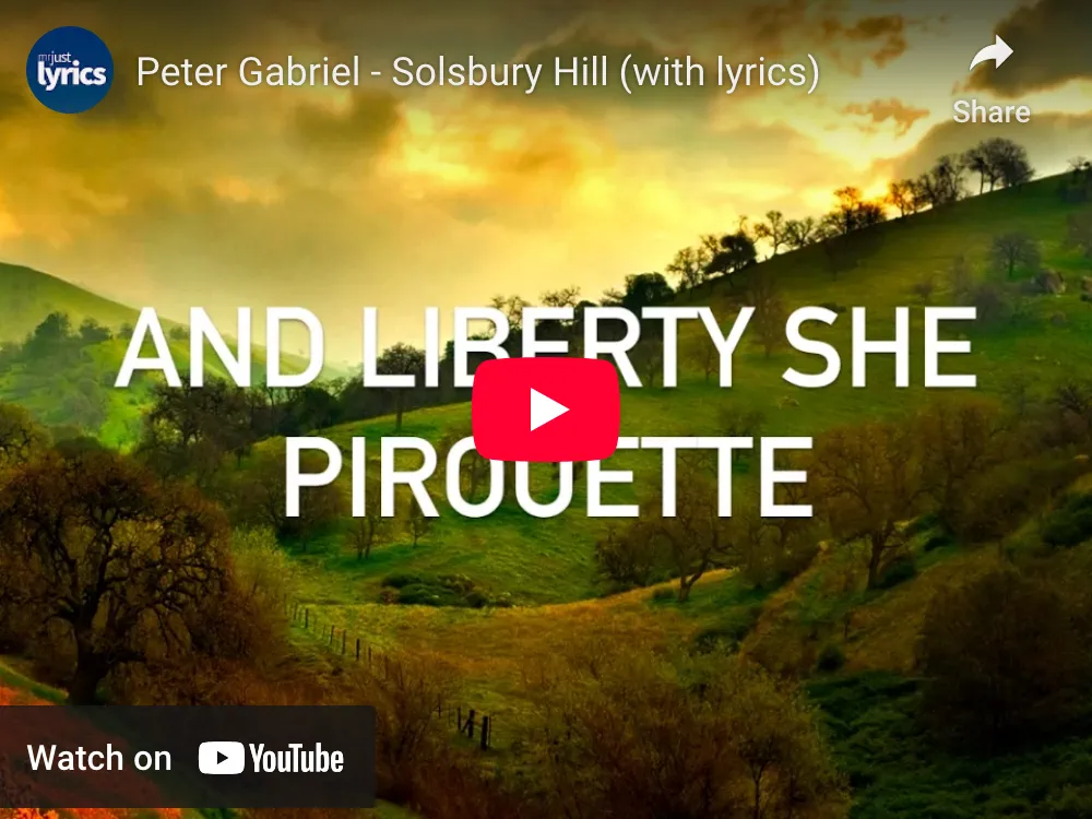 Solsbury Hill video screenshot