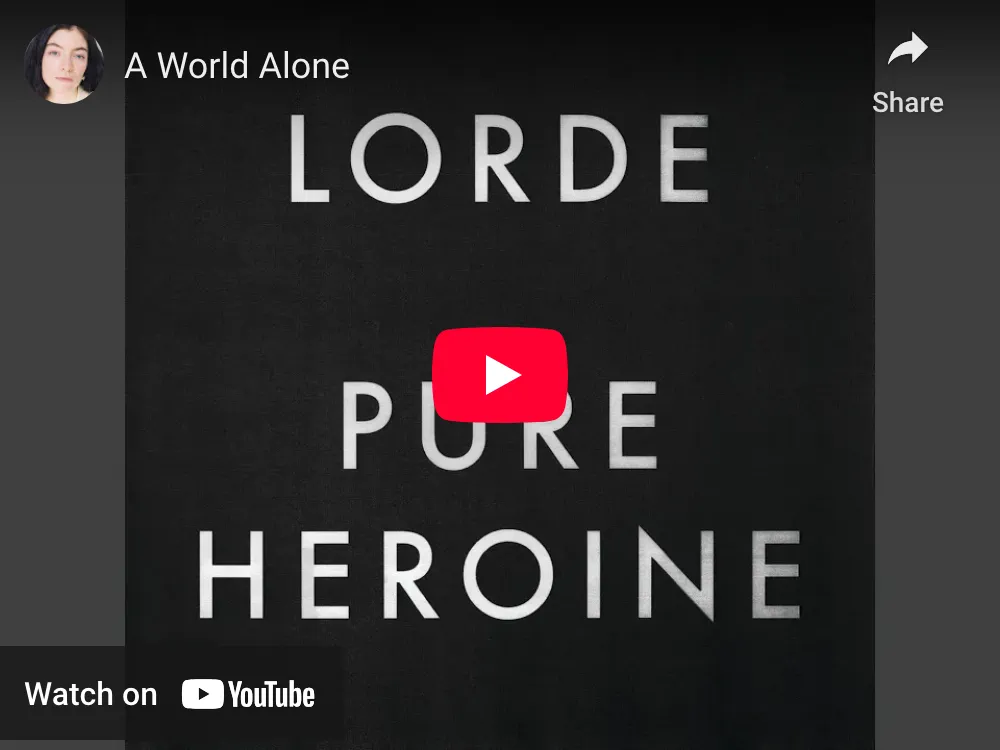Various Songs (Lorde) video screenshot